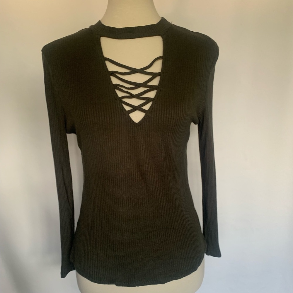 Olive green shirt Long Sleeve sz. large